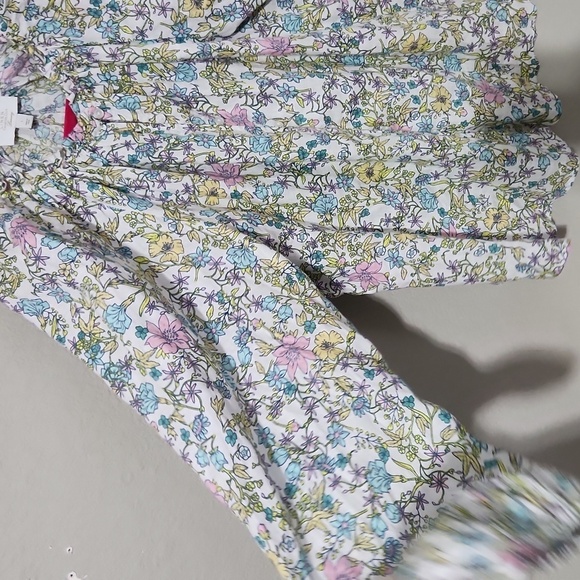 Linen Charter Club Luxury Womens Size L Blouse Longsleeve Floral Balloon Linen - Picture 2 of 13